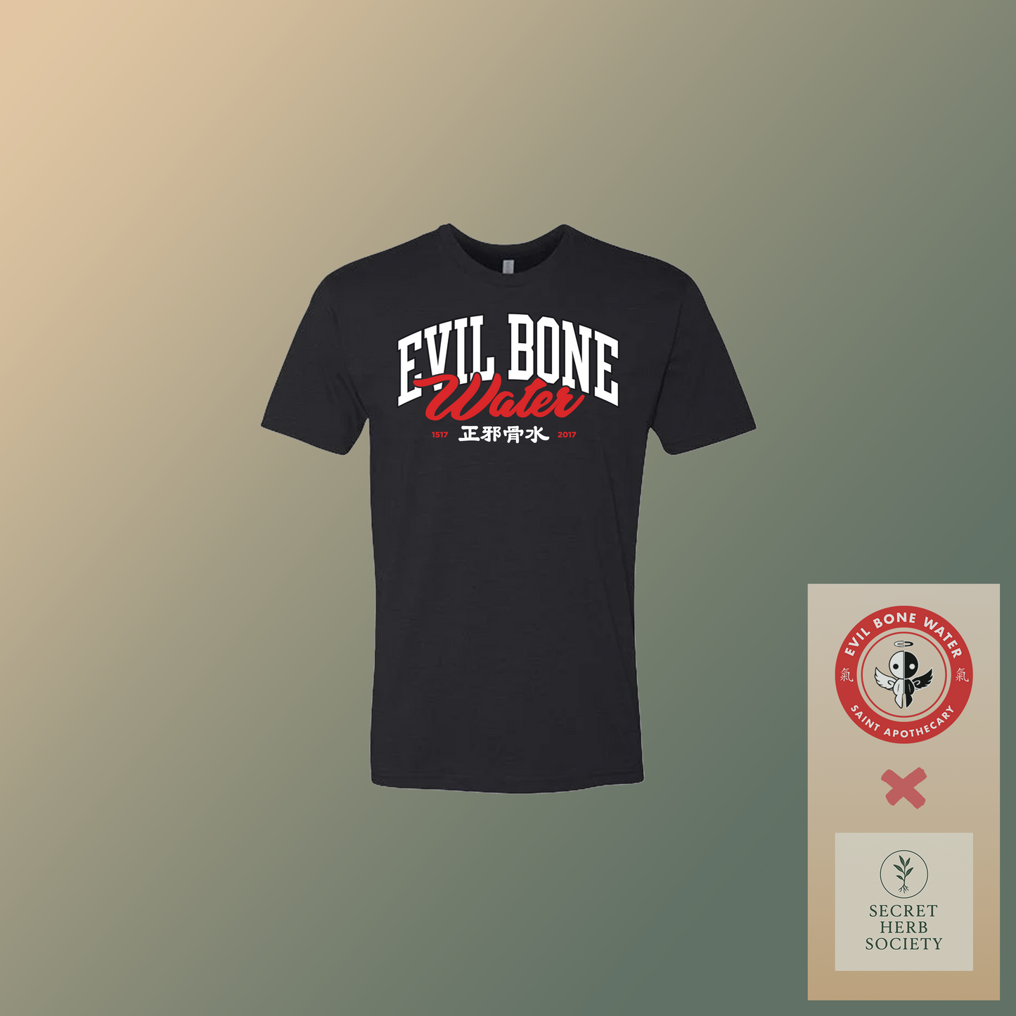 Evil Bone Water Unisex CVC Crewneck T-Shirt